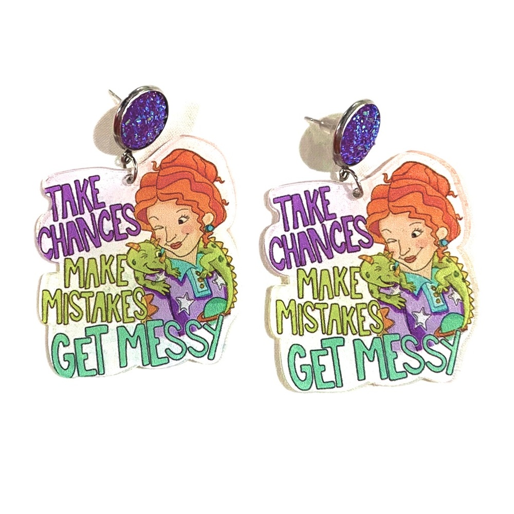 Miss Frizzle Magic School Bus Earrings